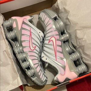 Nike Shox Sneakers in Pink and Gray